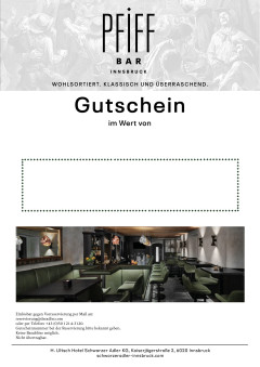 Wertgutschein Pfiff Bar