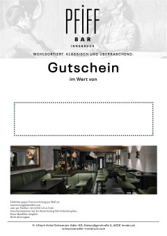 Wertgutschein Pfiff Bar
